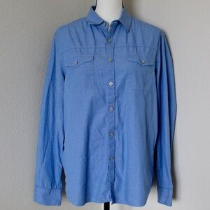 Periwinkle Blue Wester-Style Button Down Shirt
